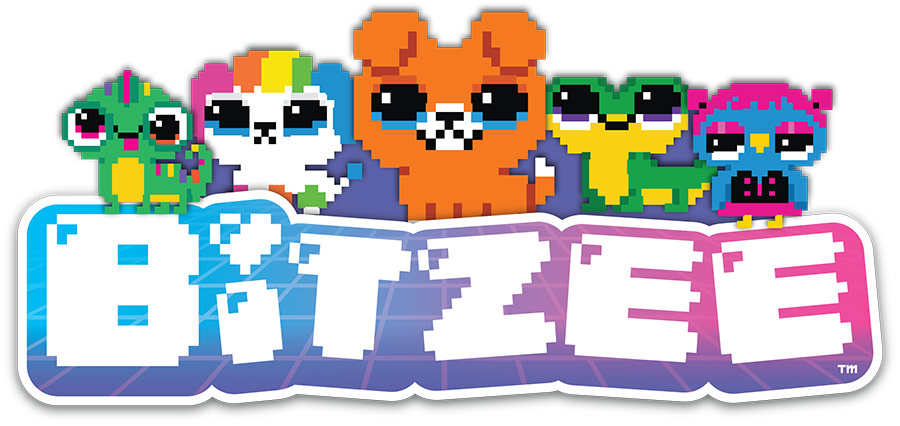 Bitzee logo with Bitzee pets